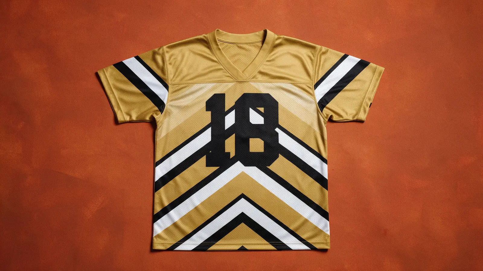 Jersey mostaza con número 18